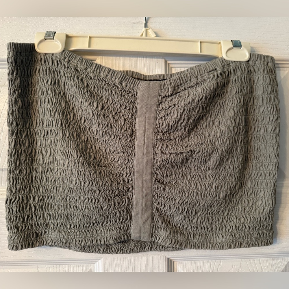 American Eagle XL Green Ruched Tube Top